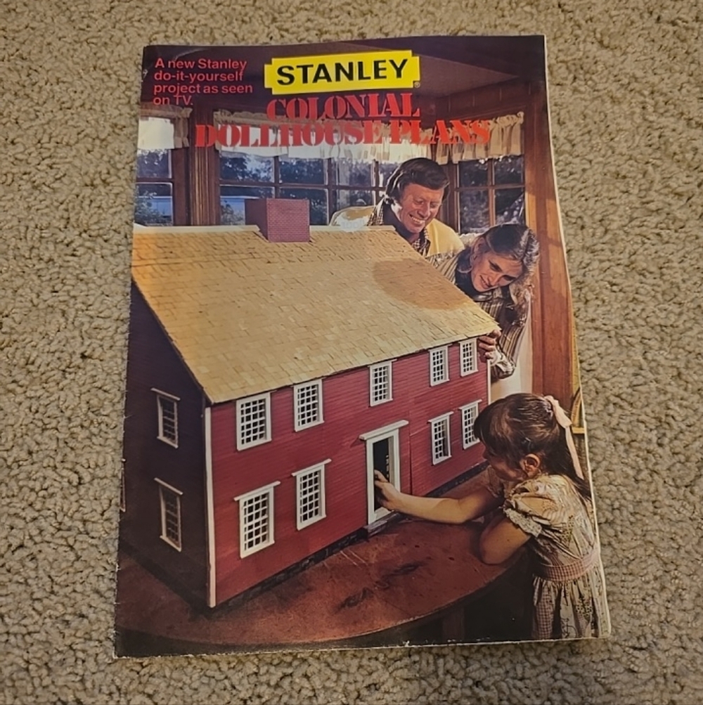 Stanley Colonial Dollhouse Plans - Red and White VTG 1978